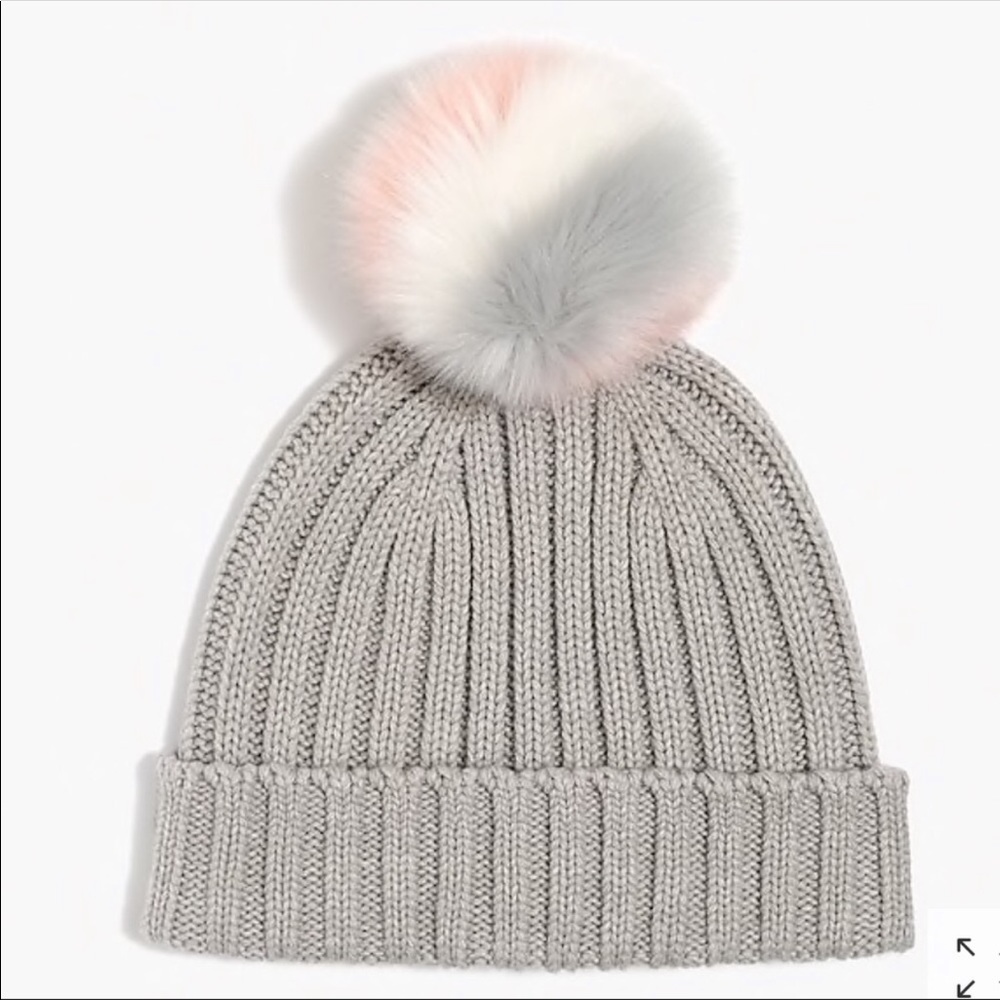 J. Crew Factory grey knit stocking hat